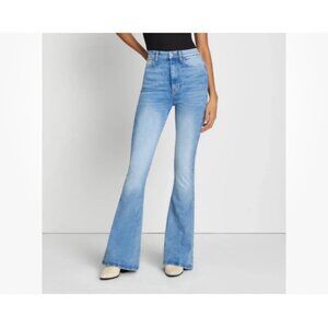 7 For All Mankind Ultra High Rise Skinny Flare Jeans Light Wash Size 27 stretchy